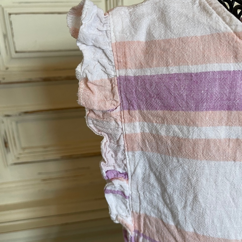 Girls Stripped Ruffle Dress - Picture 3 of 5